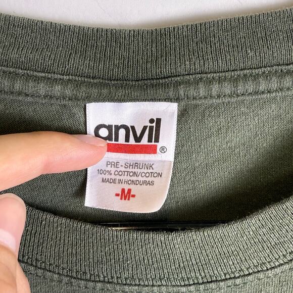 anvil green horse shoot move communicate streetwear mens shirt size Medium - Picture 3 of 7